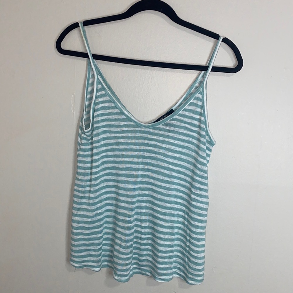 🎱Blue and white sheer top! - Picture 2 of 7